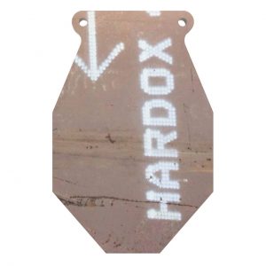 Tarcza ipsc A/c gong strzelecki HARDOX widok z góry